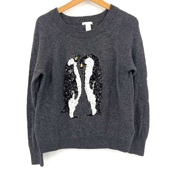 H&M Penguin Sequined Sweater - Picture 1 of 4